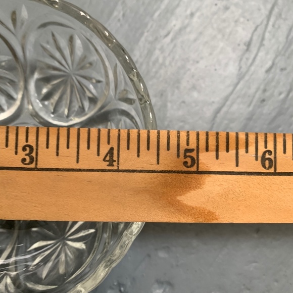 Vintage Cut Glass Decorative Bowl Catchall Tray Dish Candy Jewelry Crystal Keys - Picture 5 of 6